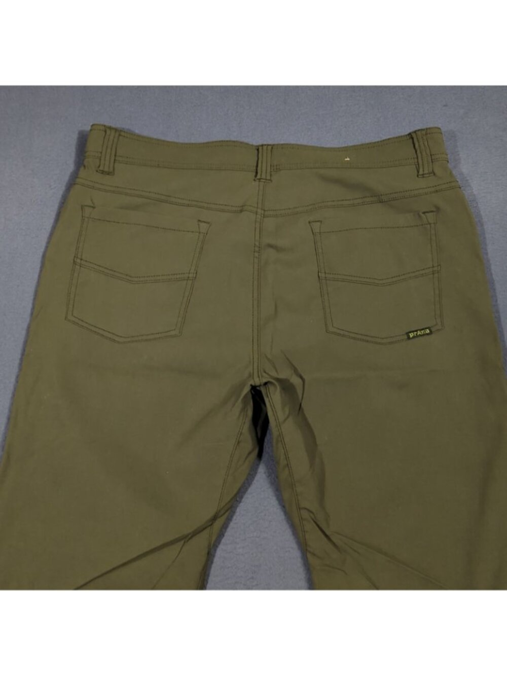 Prana Brion Pant II Men's 34x32 Green Slim Fit Nylon Outdoor Hiking Camp - Picture 3 of 12